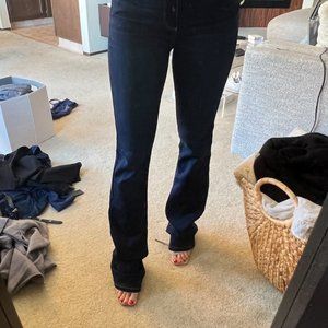 Paige Dark Blue Bootcut Jeans